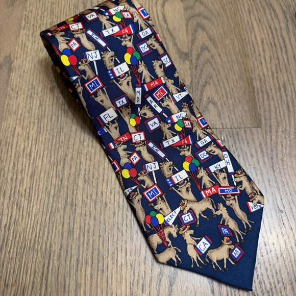 Alynn Neckwear Other - Alynn Neckwear Democrats Political Election USA Mens Silk Tie with Donkey
